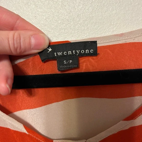 Twenty One Silk Blouse Beach Nautical Coastal Grandma - Picture 3 of 4